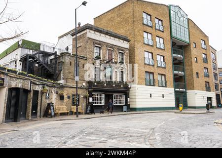 The Prospect of Whitby - ein historisches öffentliches Haus am Ufer der Themse in Wapping, Shadwell, Tower Hamlets, London, E1, England, Großbritannien Stockfoto