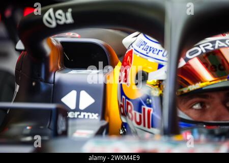 Red Bull Racing RB20, mechanische Details des Halo- und Lufteinlasses während der Formel 1 Aramco-Vorsaison-Tests 2024 der FIA Formel 1-Weltmeisterschaft 2024 vom 21. Bis 23. Februar 2024 auf dem Bahrain International Circuit in Sakhir, Bahrain - Foto Florent Gooden / DPPI Stockfoto