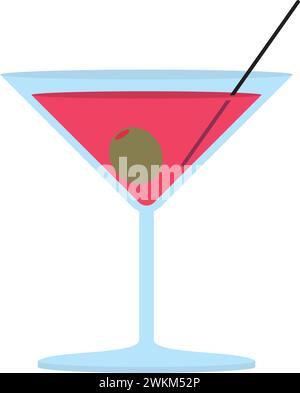 Isolierte farbige Casino-Cocktail-Ikone Vektor Stock Vektor