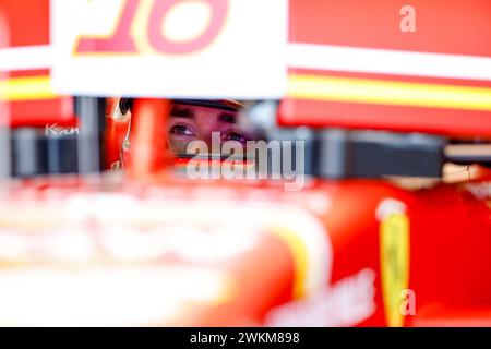 LECLERC Charles (mco), Scuderia Ferrari SF-24, Porträt während der Formel 1 Aramco-Vorsaisontests 2024 der FIA Formel 1 Weltmeisterschaft 2024 vom 21. Bis 23. Februar 2024 auf dem Bahrain International Circuit in Sakhir, Bahrain - Foto DPPI Stockfoto