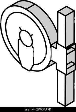 Vektor-Illustration des isometrischen Symbols für den Gasservice des Reglers Stock Vektor