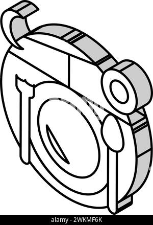 Isometrische Icon-Vektor-Illustration des Fastenmondes Stock Vektor
