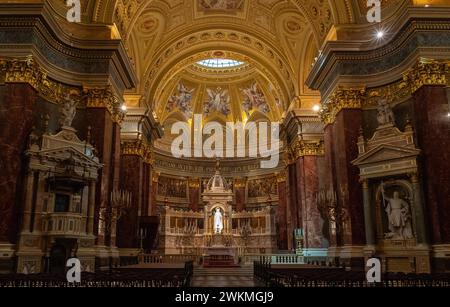 Inneres der Stephansbasilika, Budapest Stockfoto