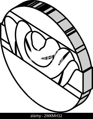 Schlangenbaum Tier isometrische Icon Vektor Illustration Stock Vektor