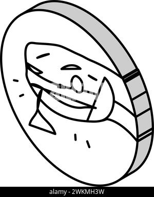 Schlangenzunge Tier isometrische Icon Vektor Illustration Stock Vektor