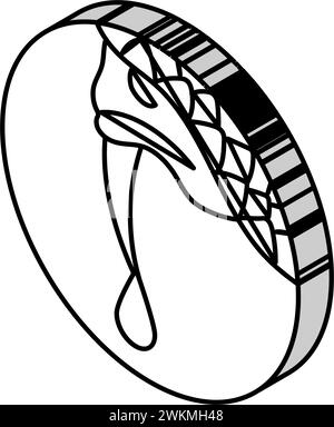 Giftige Schlangentier isometrische Icon Vektor-Illustration Stock Vektor
