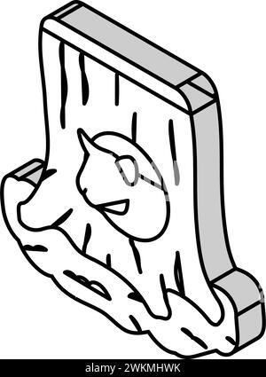 Hamster Haustierhaus isometrische Icon Vektor Illustration Stock Vektor