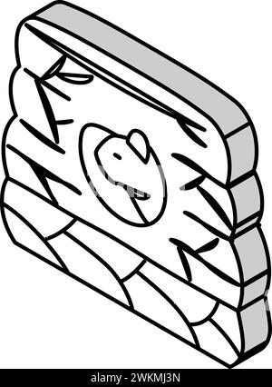 Hamster Haus Haustier isometrische Icon Vektor Illustration Stock Vektor