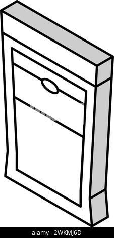 Hamster Bettwäsche Haustier isometrische Icon Vektor Illustration Stock Vektor