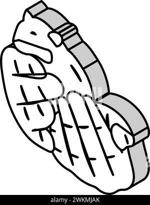 Hamster Hand Haustier isometrische Icon Vektor Illustration Stock Vektor