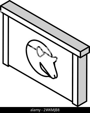 Hamster Haus Haustier nette isometrische Icon Vektor Illustration Stock Vektor