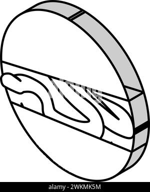 Schlange Wassertier isometrische Icon Vektor Illustration Stock Vektor