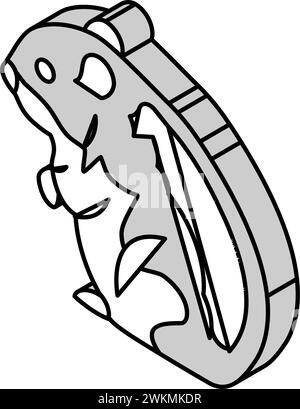 Hamster stehend Haustier isometrische Icon Vektor Illustration Stock Vektor