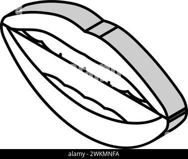 ch sh j Letter Mouth animieren isometrische Iconvektorillustration Stock Vektor