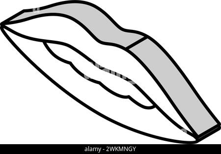 f V Letter Mouth animieren isometrische Symbolvektorillustration Stock Vektor