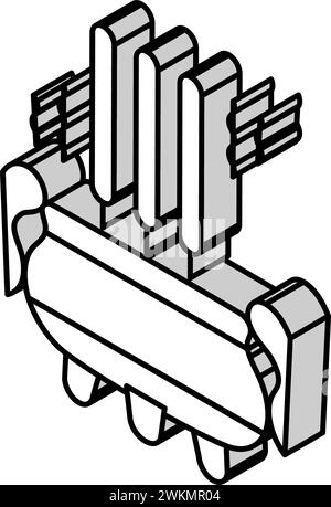 daoistischer Weihrauch taoismus Isometrie Vektor Illustration Stock Vektor