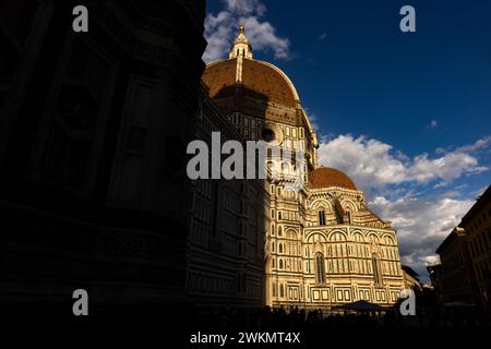 Historische Architektur, Renaissance-Denkmäler und belebte Straßen in Florenz, Italien, dem Herzen der Toskana. Stockfoto