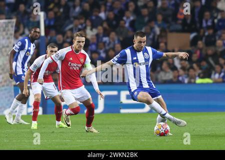 Porto, Portugal. Februar 2024. Porto, 02/21/2024 - der FC Porto war heute Nachmittag Gastgeber von Arsenal im Achtelfinale der Champions League 2022/23 in Estádio do Dragão. Galeno Credit: Atlantico Press/Alamy Live News Stockfoto