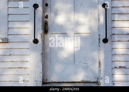 Smith Meeting House School in Gilmanton, New Hampshire, USA. Dieses Schulhaus befindet sich neben dem Smith Meetinghouse. Stockfoto