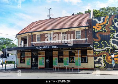 Sydney Pub, das Alexandria Hotel Public House, das der Merivale Group gehört, in Redfern, Sydney, NSW, Australien, 2024 Stockfoto