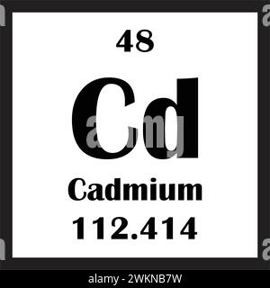 Cadmiumchemisches Element Icon Vektor Illustration Design Stock Vektor