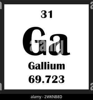 Gallium chemisches Element Icon Vektor Illustration Design Stock Vektor