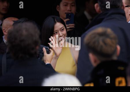 News - FENDI - FW 24-25 - Prominente und Street-Style an Ju-Jin besucht die Fendi Fashion Show während der Milan Fashion Week Womenswear Herbst/Winter 2024 - 2025 am 21. Februar 2024 in Mailand. Foto: Cinzia Camela. Mailand Via Solari Italien Copyright: XCinziaxCamelax/xLiveMediax LPN 1245446 Stockfoto