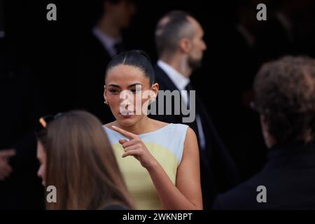 News - FENDI - FW 24-25 - Prominente und Street-Style Cora Corre besucht die Fendi Fashion Show während der Milan Fashion Week Womenswear Herbst/Winter 2024 - 2025 am 21. Februar 2024 in Mailand. Foto: Cinzia Camela. Mailand Via Solari Italien Copyright: XCinziaxCamelax/xLiveMediax LPN 1245462 Stockfoto