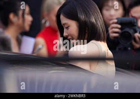 News - FENDI - FW 24-25 - Prominente und Street-Style an Ju-Jin besucht die Fendi Fashion Show während der Milan Fashion Week Womenswear Herbst/Winter 2024 - 2025 am 21. Februar 2024 in Mailand. Foto: Cinzia Camela. Mailand Via Solari Italien Copyright: XCinziaxCamelax/xLiveMediax LPN 1245461 Stockfoto