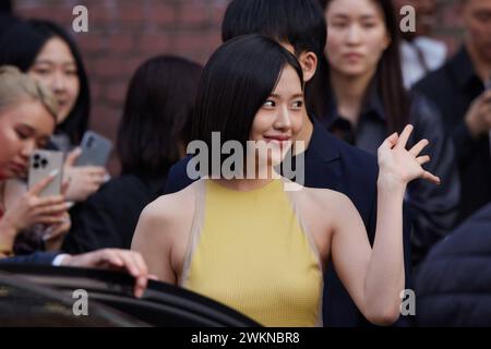 News - FENDI - FW 24-25 - Prominente und Street-Style an Ju-Jin besucht die Fendi Fashion Show während der Milan Fashion Week Womenswear Herbst/Winter 2024 - 2025 am 21. Februar 2024 in Mailand. Foto: Cinzia Camela. Mailand Via Solari Italien Copyright: XCinziaxCamelax/xLiveMediax LPN 1245452 Stockfoto