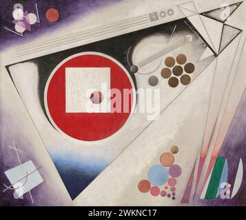 3. Sinfonie in 3 Sätzen, Triptychon (linker Teil) Ölgemälde des deutschen Malers Rudolf Bauer um 1931-34 Stockfoto