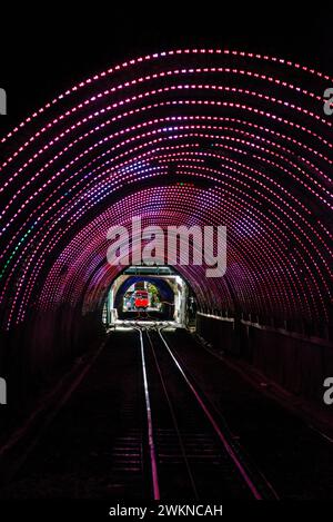 Blick auf den Cable Car Tunnel, Wellington, Neuseeland Stockfoto