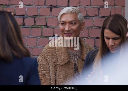 News - FENDI - FW 24-25 - Berühmtheiten und Street-Style Bryanboy besucht die Fendi Fashion Show während der Milan Fashion Week Womenswear Herbst/Winter 2024-2025 am 21. Februar 2024 in Mailand. Foto: Cinzia Camela. Mailand Via Solari Italien Copyright: XCinziaxCamelax/xLiveMediax LPN 1245471 Stockfoto