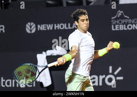 Rio, Brasilien - 21. februar 2024: Jaume MUNAR (ESP) Spieler im Match gegen Cameron Thiago SEYBOTH WILD (BRA) von Rio Open 2024 ATP 500 in Rio de Janei Stockfoto