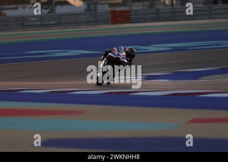 Doha, Katar. Februar 2024. DOHA, Lusail, KATAR, 20. Februar 2024; #89 Jorge MARTIN, SPA, Prima Pramac Racing, DUCATI, während des offiziellen Qatar MotoGP Tests am Lusail Circuit am 20. Februar 2024 in Doha, Katar. (Foto von Qian Jun/ATP Images) (QIAN Jun /ATP/SPP) Credit: SPP Sport Press Photo. /Alamy Live News Stockfoto