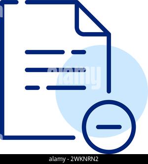 Rechteckiges Strichgrafik-Symbol mit Minuszeichen für Branding-Grafiken Stock Vektor