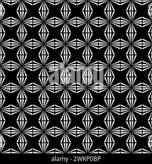 Hintergrund Für Geometrisches Designermuster In Schwarz-Weiß Stock Vektor