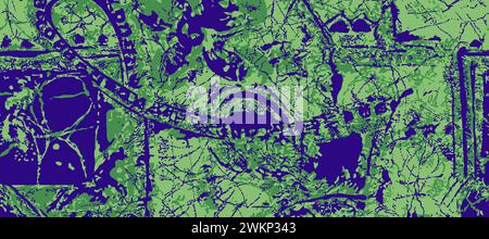 Mehrfarbig dekorierte Handzeichnung gerendert gezeichnet ornamental auf dem gesamten Basishintergrund Wiederholungsmuster geometrische Textur Grenze ethnischer Stamm erstellen Stock Vektor