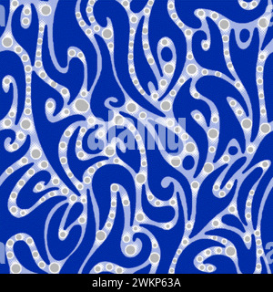 Mehrfarbig dekorierte Handzeichnung gerendert gezeichnet ornamental auf dem gesamten Basishintergrund Wiederholungsmuster geometrische Textur Grenze ethnischer Stamm erstellen Stock Vektor