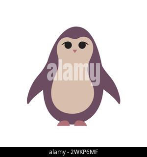 Süßer Pinguin. Vektorillustration im Cartoon-Stil isoliert auf einem weißen Hintergrund. Stock Vektor