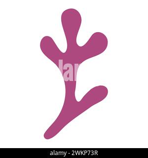 Korallensymbol. Isolierte Abbildung auf weißem Hintergrund fortsetzen. Stock Vektor