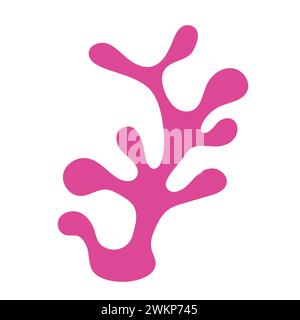 Korallensymbol. Isolierte Abbildung auf weißem Hintergrund fortsetzen. Stock Vektor