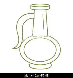 Alte Kanne. Einfaches Symbol im Doodle-Stil. Vektorillustration isoliert auf weißem Hintergrund. Stock Vektor
