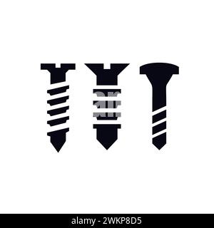 Schraubenlogo-Vektor. Schraubensymbol. Symbol „Extras“ Stock Vektor