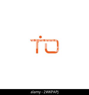 ZU Logo. Letter-TO-Logo-Design. T Personen-Logo Stock Vektor