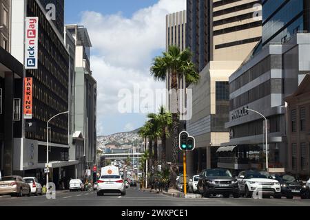 Strand Street im Stadtzentrum von Kapstadt, Südafrika Stockfoto