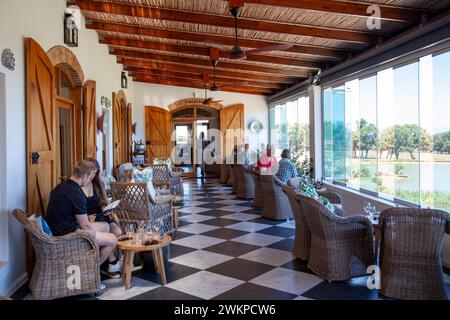 De Grendel Weingut und Restaurant in Panorama, westkap - Südafrika Stockfoto