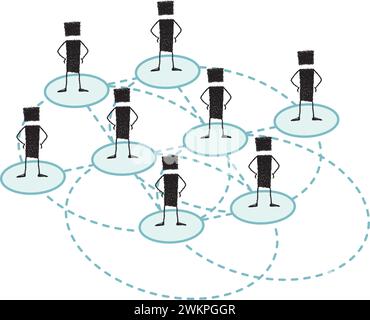 Illustration einer Organisation von Personalwesen. Stock Vektor