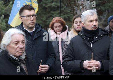 Nicht exklusiv: KIEW, UKRAINE - 21. FEBRUAR 2024 - erster stellvertretender Vorsitzender des Staatlichen Ausschusses für Fernsehen und Rundfunk der Ukraine Bohda Stockfoto