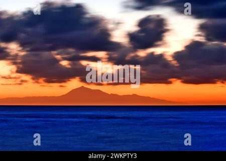 Pico de Teide auf Teneriffa von La Palma, Kanarischen Inseln, Spanien Stockfoto